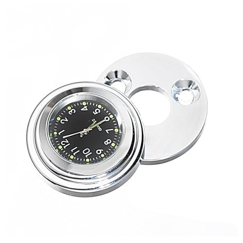 Rudyness Chrome Fork Lock Clock Cover Waterproof Black Dial for Harley Touring Road King - Image 2