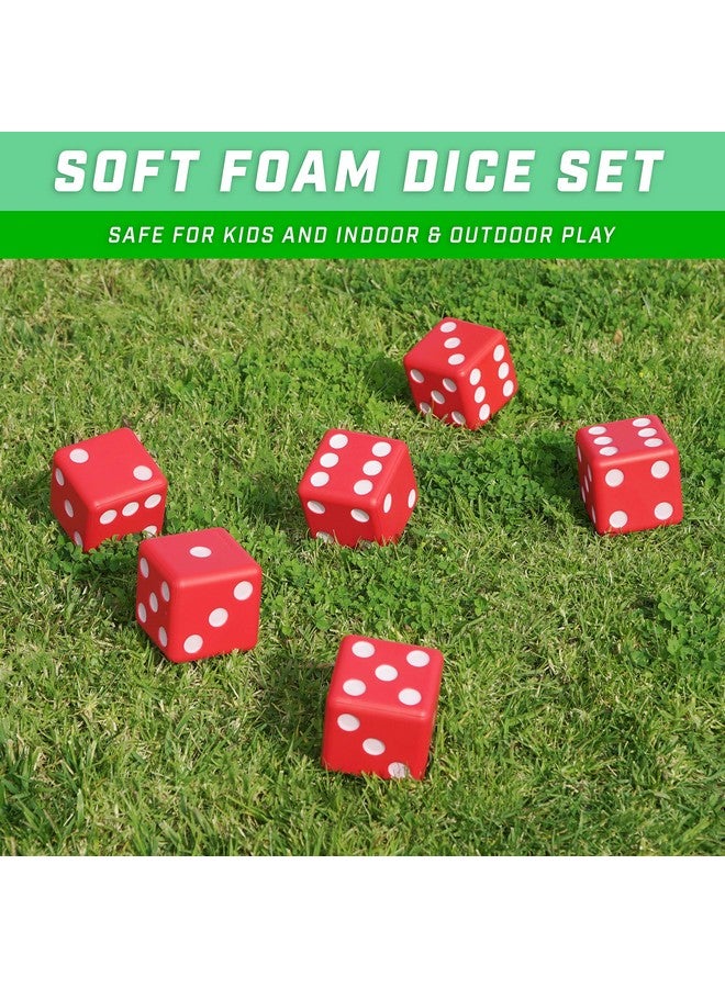 GoSports GoSports Giant 3.5 Inch Red Foam Playing Dice Set with Scoreboard (Includes 6 Dice, Dry-Erase Scoreboard and Carrying Case)  - Image 2