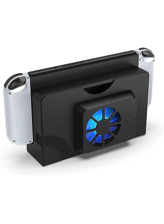 كاست ويف مروحة تبريد لجهاز Nintendo Switch OLED Dock مزودة بضوء أزرق لجهاز Nintendo Switch OLED ملحقات جهاز Nintendo Switch OLED (أسود) - Image 5