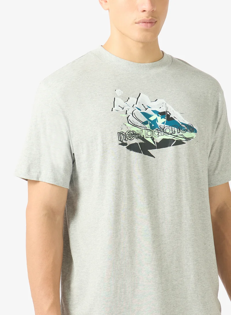 New Balance ATHLETIC GREY (AG) Collage Rebel T-Shirt for Men | Best Price UAE