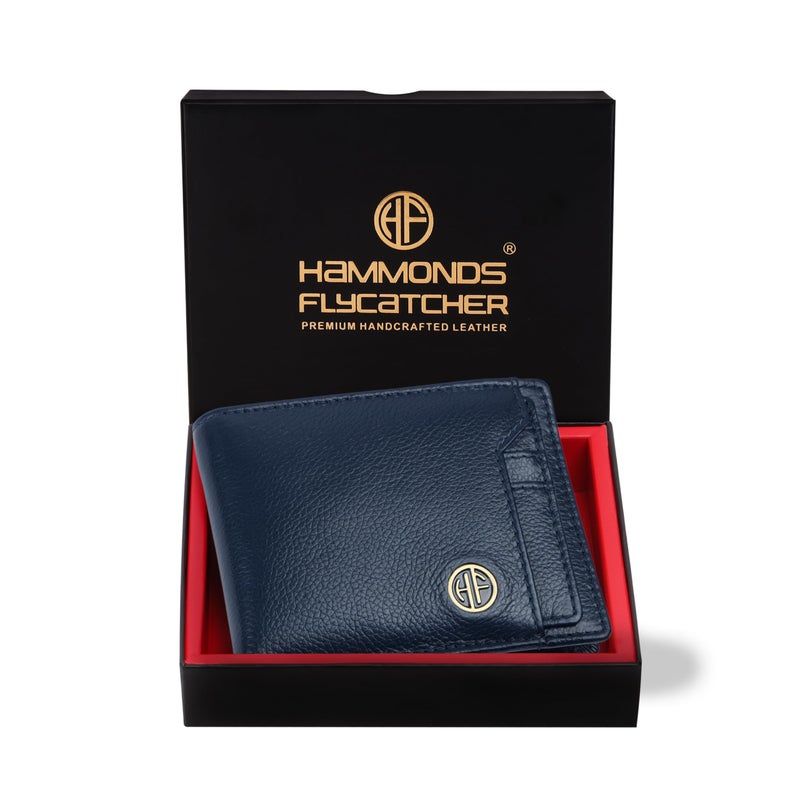 HAMMONDS FLYCATCHER Wallet for Men Leather Original, Mens Wallet, Leather Wallets for Men Stylish, Bi-Fold Wallets for Man, 6 Card Slots, Easy Access Card Slots, Coin Pocket, Gift for Mens - Blue - Image 2