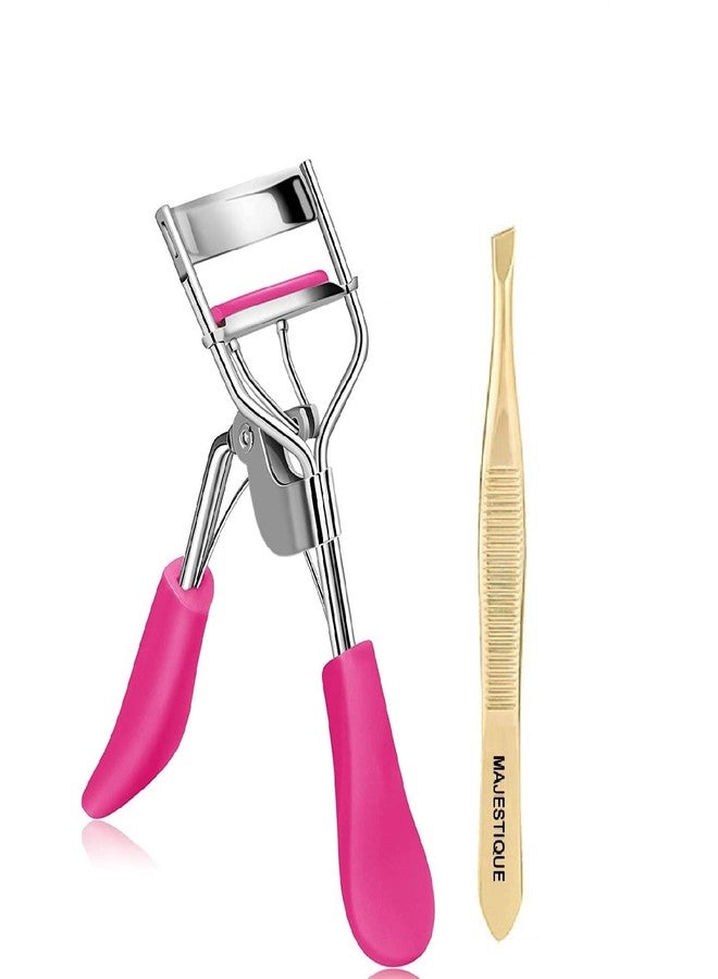 Majestique Eyelash Curler with Tweezer, Premium Lash Curler for Perfect Lashes, Eye Lash Curler with Universal Eye Lashes Curlers, Eyelash Curler for Women (Pack of 2) - Image 1