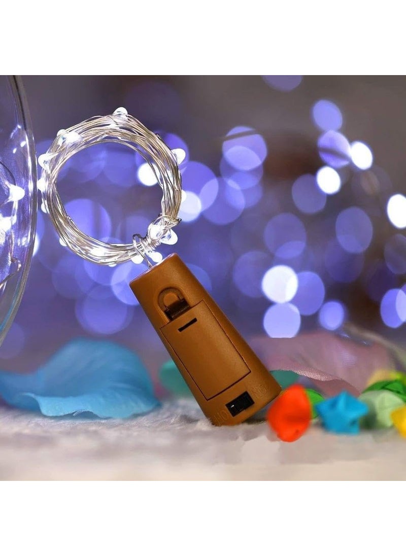TechPride TechPride Wine Bottle Lights with Cork 20 LED Pack of 5 FairyString Lights Waterproof Battery Operated for Jar Party Wedding Christmas Festival Bar Decoration Warm White 5  - Image 2