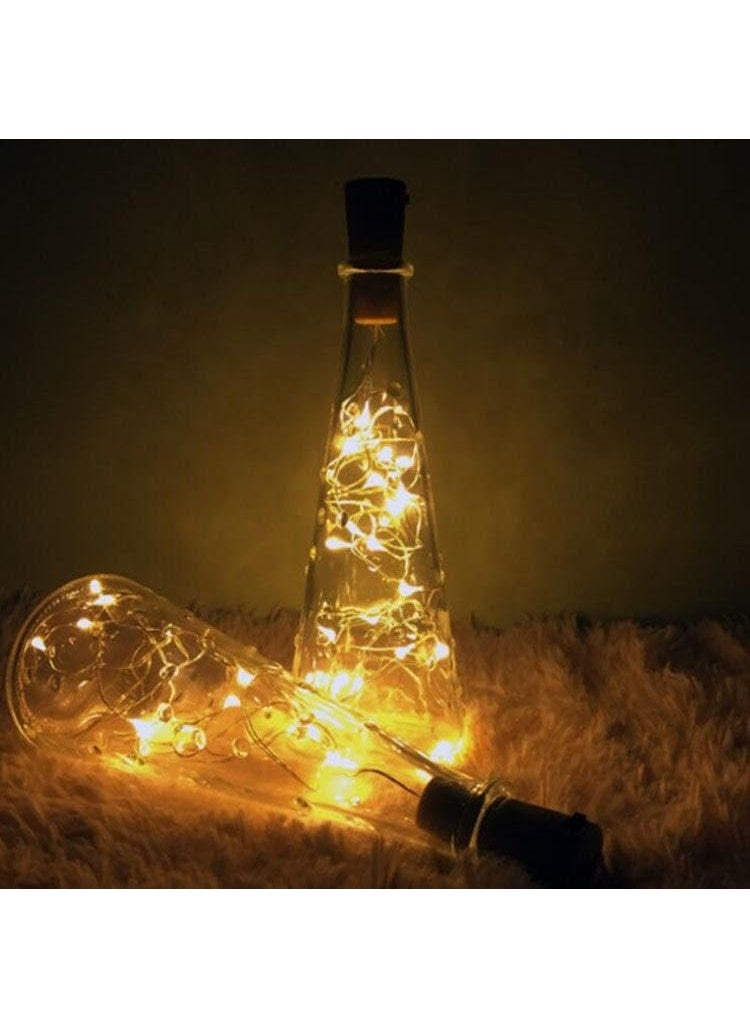 TechPride TechPride Wine Bottle Lights with Cork 20 LED Pack of 5 FairyString Lights Waterproof Battery Operated for Jar Party Wedding Christmas Festival Bar Decoration Warm White 5  - Image 5