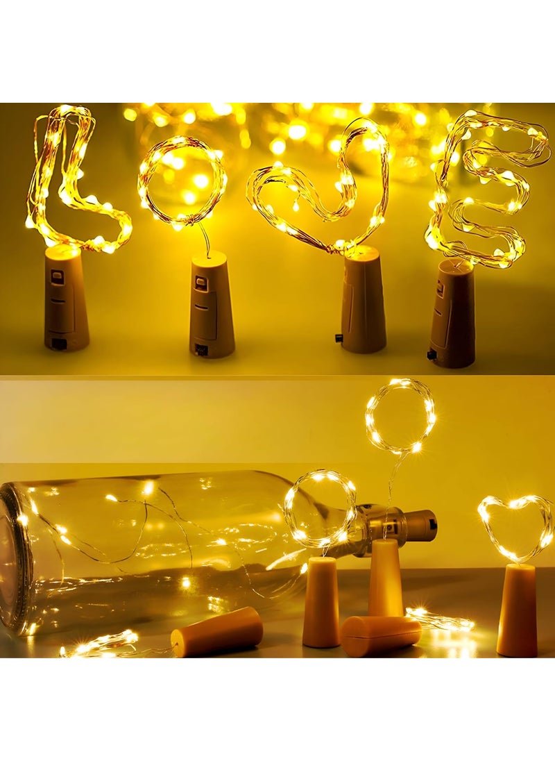 TechPride TechPride Wine Bottle Lights with Cork 20 LED Pack of 5 FairyString Lights Waterproof Battery Operated for Jar Party Wedding Christmas Festival Bar Decoration Warm White 5  - Image 3