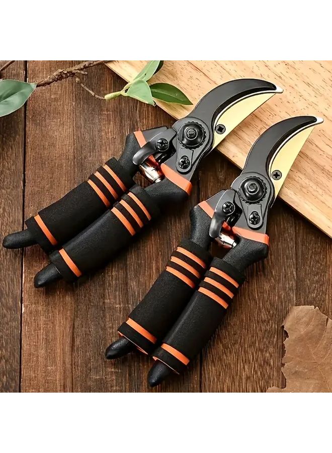 Black Stainless Steel Bypass Trim Scissors Heavy Duty Sharp Vintage Garden Shears - Image 3