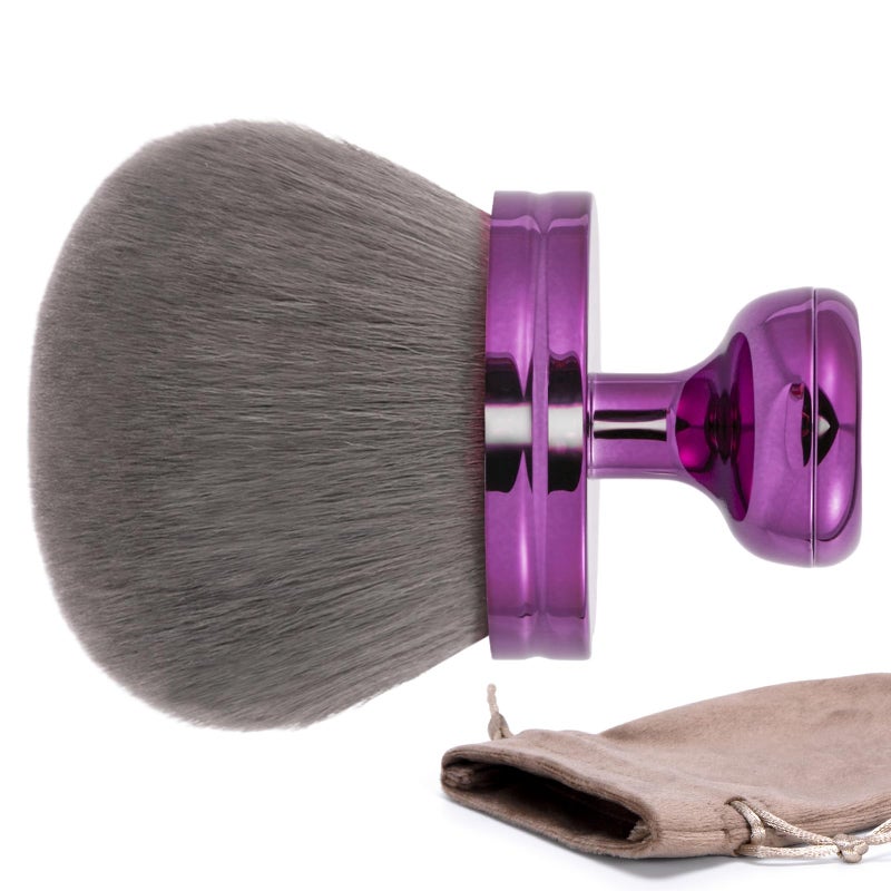 UNIMEIX 3 Inch Sunscreen Brush with Drawstring Bag for Face Kabuki Sunscreen Applicator Self Tanner Brush Body Makeup Coverage Perfector for Liquid Foundation Powder Cream (Violet) - Image 1