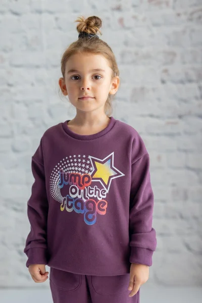 Zeyland Girls Colorful Text Printed Sweatshirt