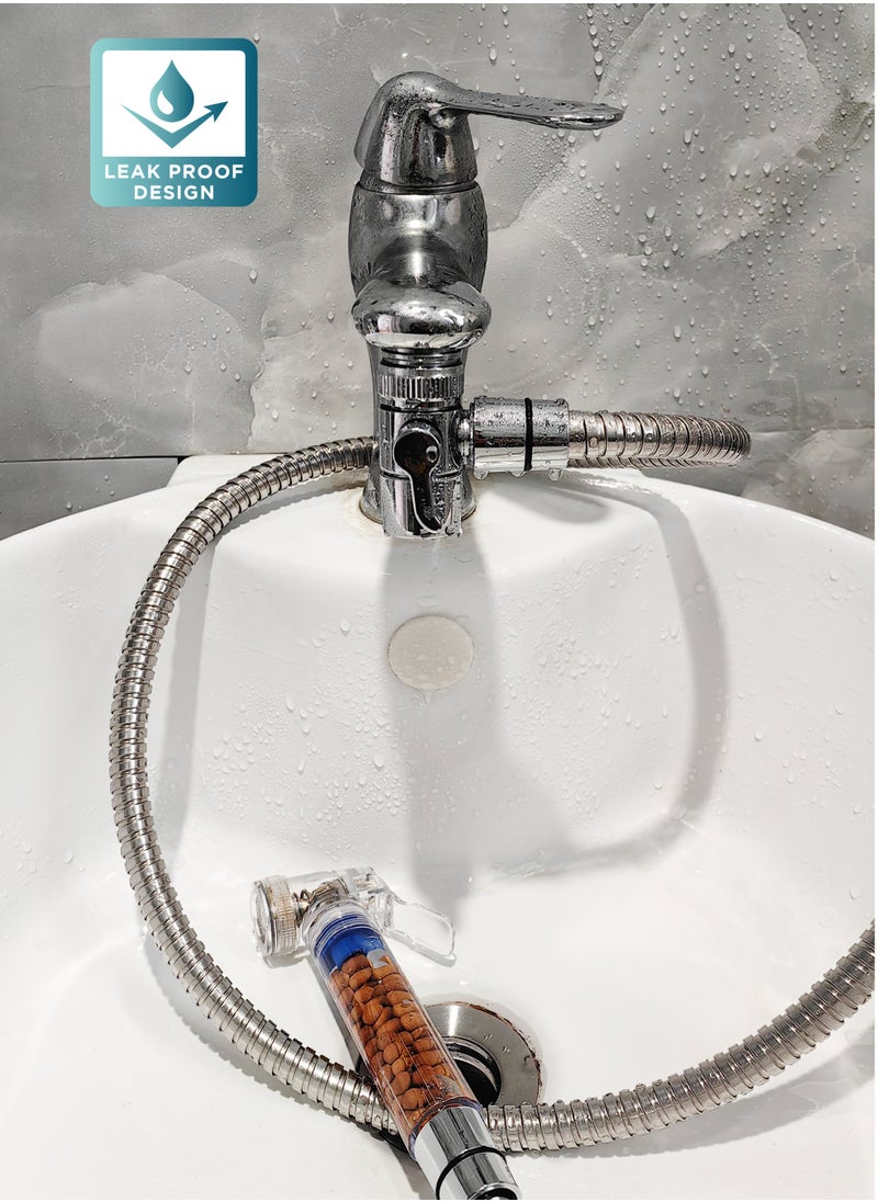 INNOV In Mecca Travel Shattaf/bidet kit . With 3 meter water Hose, Sprayer with filter. Polished brass water distributor. Shattaf bracket holder and Red carry bag  - Image 4
