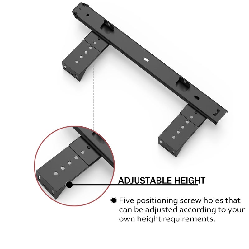 Frmsaet Sliding Keyboard Drawer Tray Hardware 12/14/16/18 Inches Slides Heavy Duty Metal Slides Keyboard Slides Mounting Accessories/Ideal For Under Desk Kitchen Cabinet Drawer (12 Inches Black) - Image 3