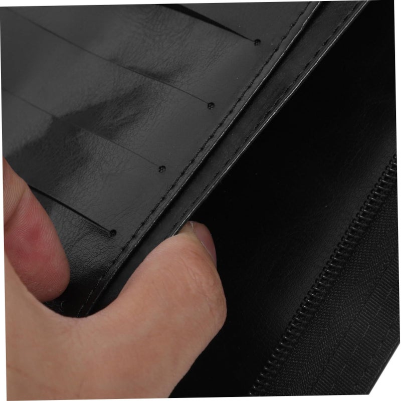 Tofficu Zipper Portfolio Binder Folder Organizer For Documents Business Card Slots Portable Professional Office Storage - Image 4