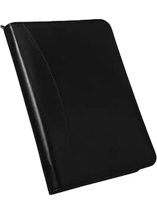 Tofficu Zipper Portfolio Binder Folder Organizer For Documents Business Card Slots Portable Professional Office Storage - Image 1