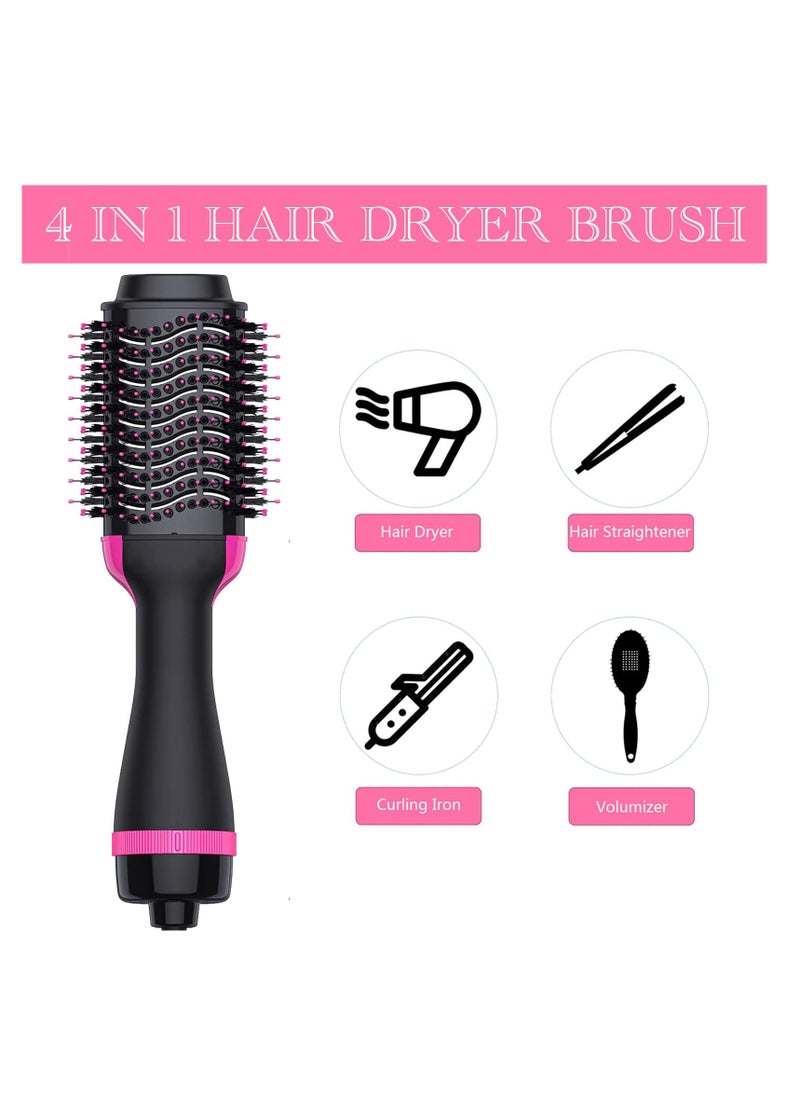Generic Hair Dryer Brush One-Step Blow Dryer Brush for Styling and Frizz Control Negative Ionic Hot Air Brush Volumizer Ceramic 4 in 1 Hair Dryer and Styler Volumizer with Negative Ion  - Image 2