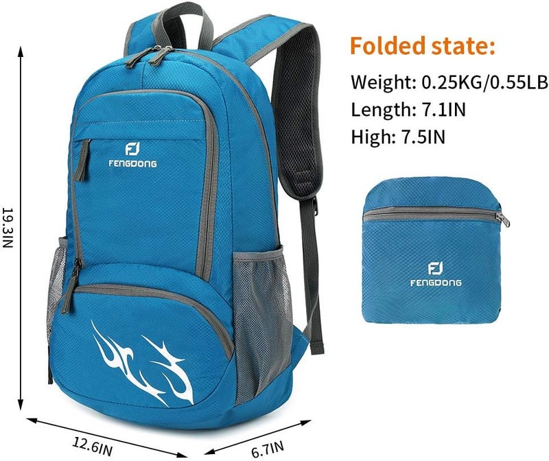 FENGDONG 35L Lightweight Foldable Waterproof Packable Travel Small Hiking Backpack Daypack for men women - Image 2