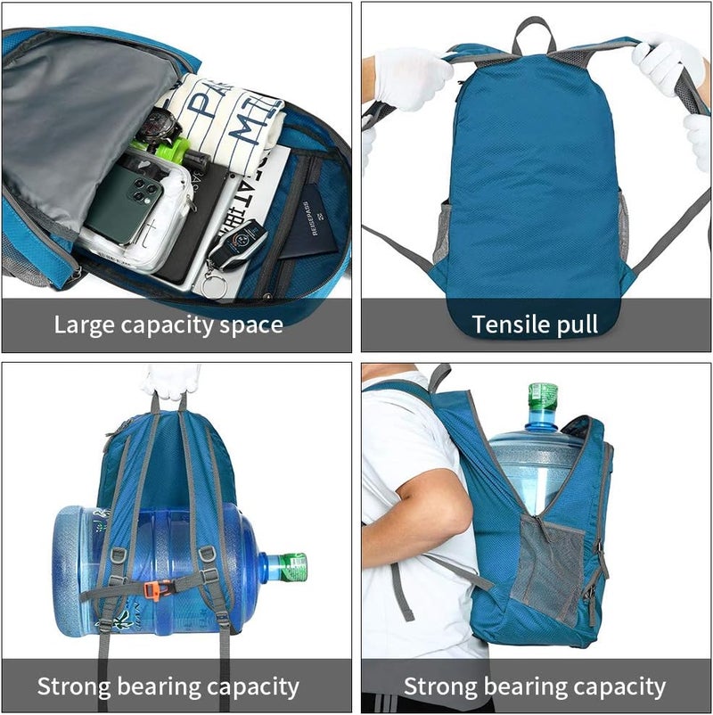 FENGDONG 35L Lightweight Foldable Waterproof Packable Travel Small Hiking Backpack Daypack for men women - Image 5