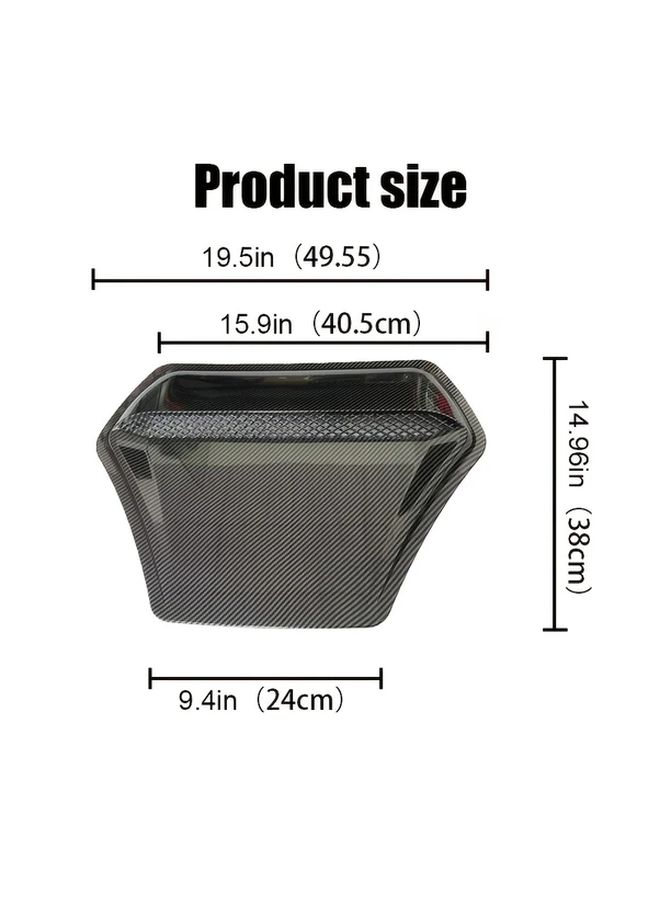 High Brightness Black Engine Hood Air Intake Cover JDM Style Car Accessory - Image 4