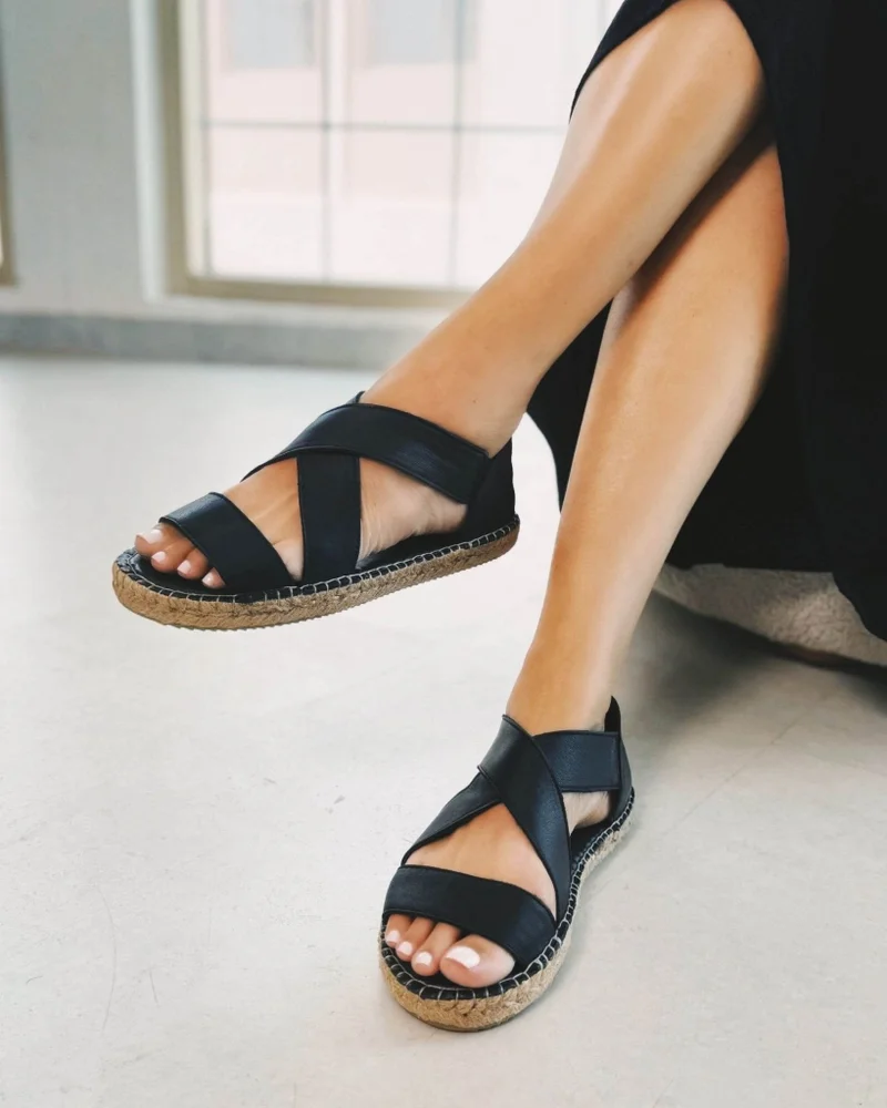 Shoeq Charcoal Beach Espadrille for Women | Best Price UAE