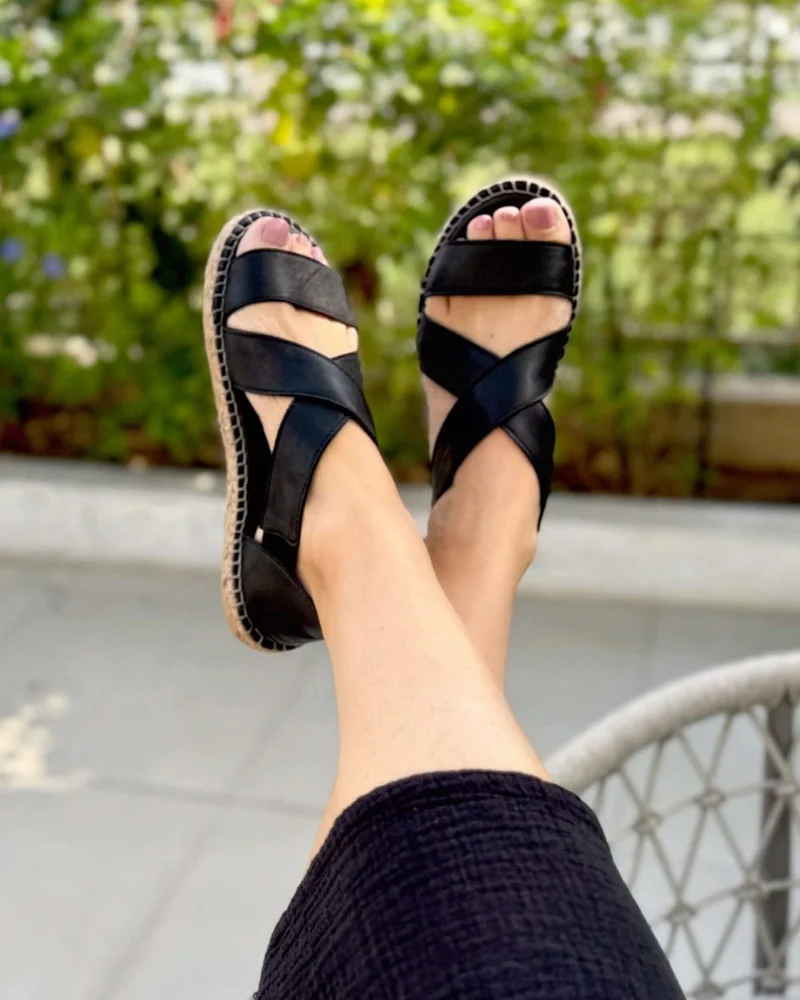 Shoeq Charcoal Beach Espadrille for Women | Best Price UAE