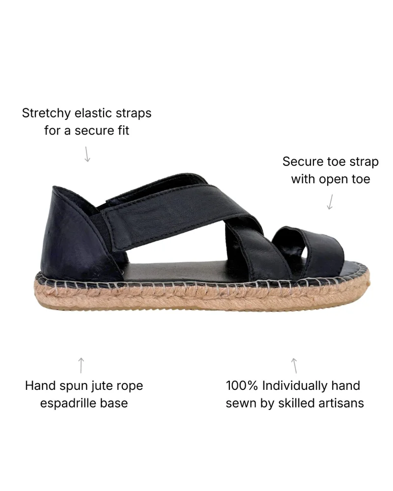 Shoeq Charcoal Beach Espadrille for Women | Best Price UAE