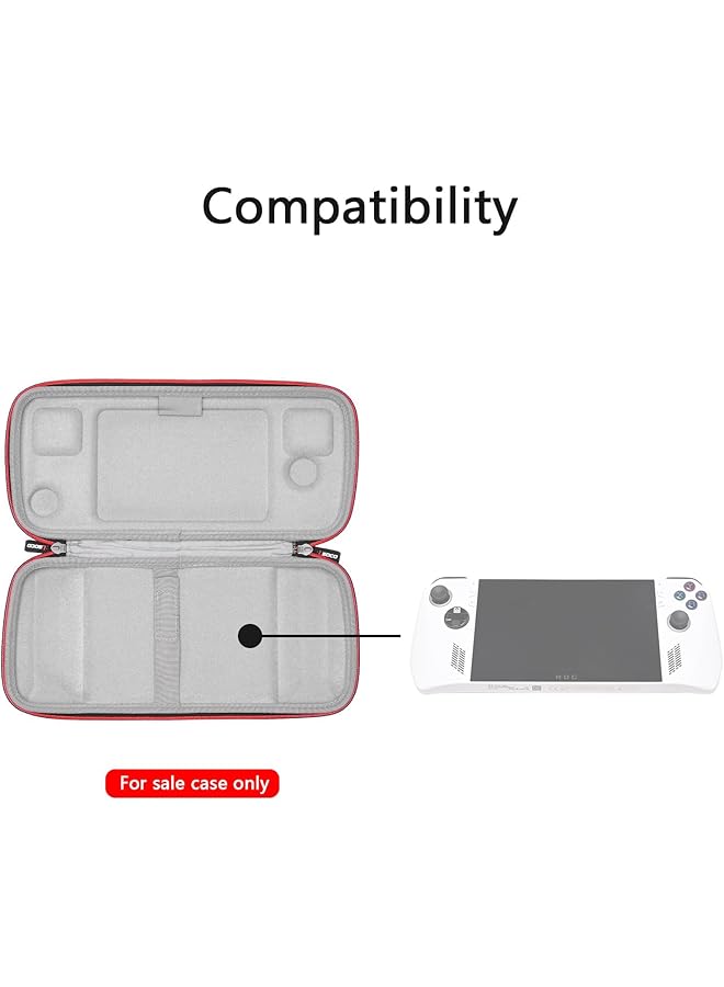 Excefore Case For Asus Rog Ally Carrying Case For Asus Rog Ally Portable Console Shock Proof Portable Abrasion Resistant Hard Carrying Case Fits The Portable Console Console Base Black - Image 3