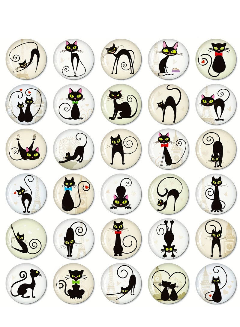None/Brand 30pcs Strong Fridge Magnetic Fridge Stickers Cute Cat Fridge Magnets for Kitchen, School, Office Whiteboards, Lockers and Dishwashers - Image 2