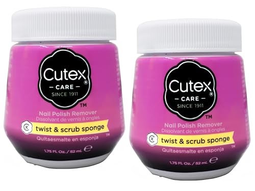 Cutex Nail Polish Remover Twist Scrub Sponge 175 oz 2 Pack - Image 1