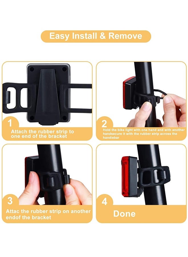 Polish'D High Lumens Bike aluminum alloy Headlight, 2000+ Lumens 6 LED Super Bright Wide Beam for Night Riding, Rechargeable Bicycle Front Light with Handlebar & Underneath Mounts for Road Mountain Bicycle water proof - Image 4