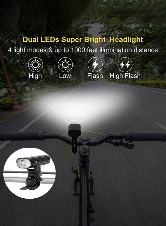 Polish'D High Lumens Bike aluminum alloy Headlight, 2000+ Lumens 6 LED Super Bright Wide Beam for Night Riding, Rechargeable Bicycle Front Light with Handlebar & Underneath Mounts for Road Mountain Bicycle water proof - Image 3