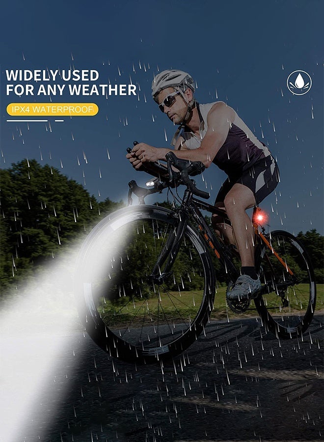 Polish'D High Lumens Bike aluminum alloy Headlight, 2000+ Lumens 6 LED Super Bright Wide Beam for Night Riding, Rechargeable Bicycle Front Light with Handlebar & Underneath Mounts for Road Mountain Bicycle water proof - Image 2