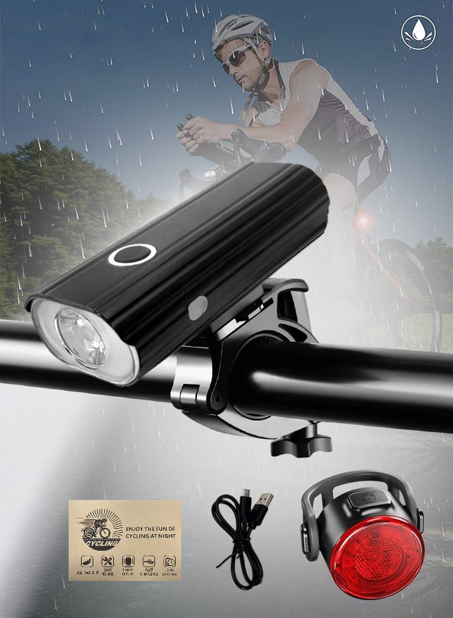 Polish'D High Lumens Bike aluminum alloy Headlight, 2000+ Lumens 6 LED Super Bright Wide Beam for Night Riding, Rechargeable Bicycle Front Light with Handlebar & Underneath Mounts for Road Mountain Bicycle water proof - Image 1