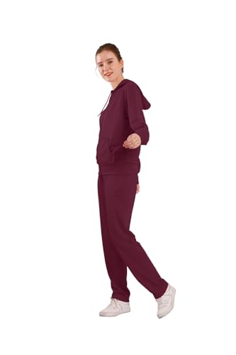 LeeHanTon Tracksuit Sets for Women 2 Piece Lightweight Sweatsuit Casual Zip Up Hoodie and Sweatpant Jogging Suit Set - Image 3