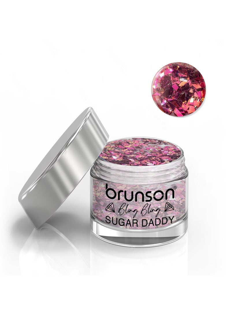 brunson Glittered Acrylic Powder 30g Large Capacity Acrylic Nail Powder Polymer Professional Acrylic Powder For Salon Effect Nail Extension French Manicure Nail Carving - Image 1