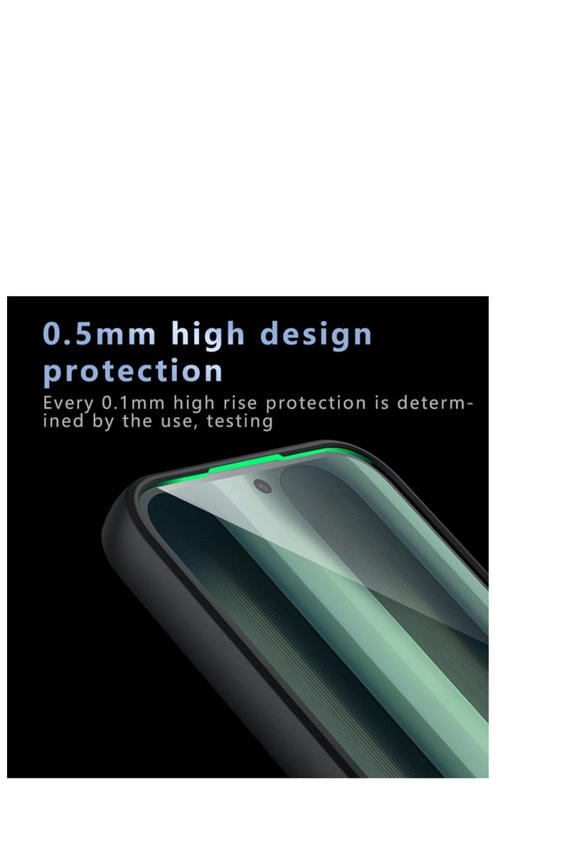 كيس جراب خلفي صلب مقاوم للصدمات مصنوع من البولي كربونات مع اطار ناعم من البولي يوريثين الحراري مضاد للاصفرار متوافق مع هونر 400  برو  (اسود) - Image 4