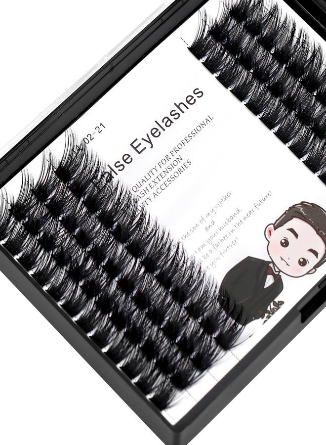 Bodermincer 84 Clusters D Curl Wide Cluster False Eyelash Volume Lashes Natural Eyelashes Set DIY Eyelash Extension 3D Effect Glue Bonded Band Individual Lash Home Eyelash Extension (10MM) - Image 5