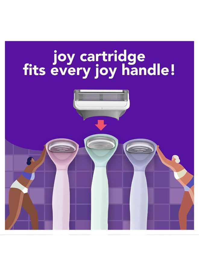 Moreinday joy Razors for Women, 1 Handle, 4 Razor Blade Refills, Lavender, Lubrastrip to Help Avoid Skin Irritation - Image 5