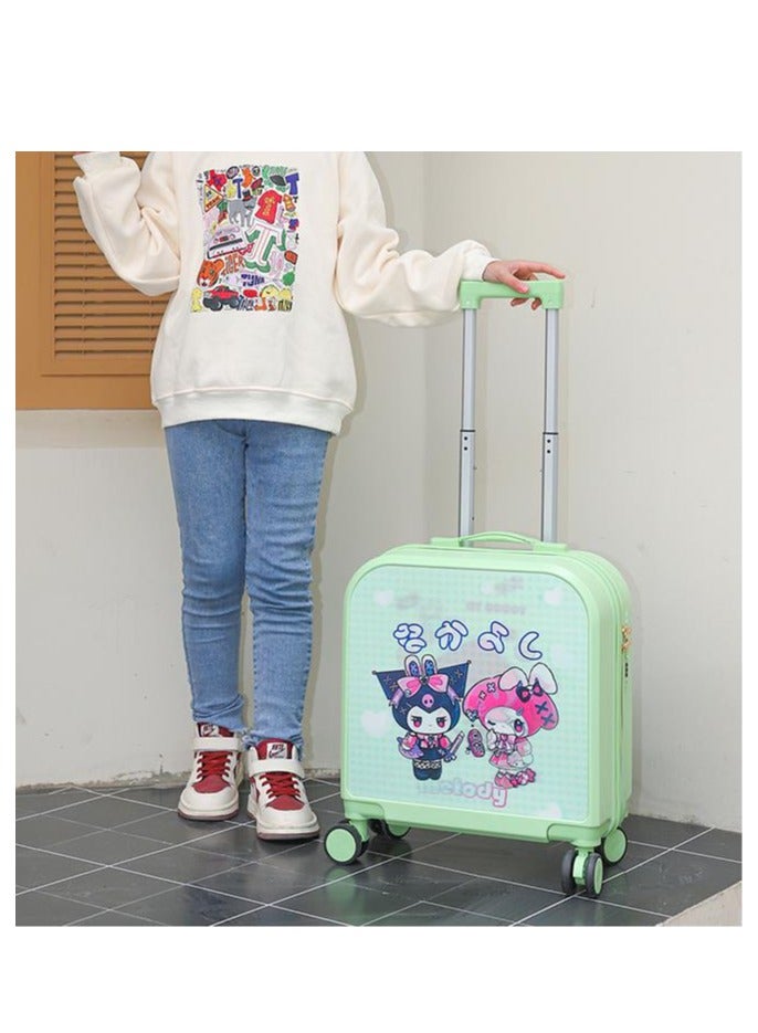 Golden Kids Luggage, 20 Inch Kids Lightweight 3D Trolley Bag, Suitcase with Cartoon Pattern, Travel Gift for Boys and Girls (Green) - Image 3