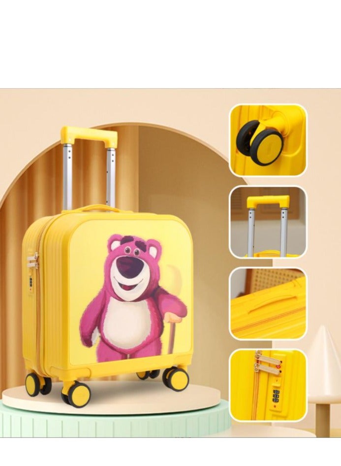 Golden Kids Luggage, 20 Inch Kids Lightweight 3D Trolley Bag, Suitcase with Cartoon Pattern, Travel Gift for Boys and Girls (Green) - Image 4