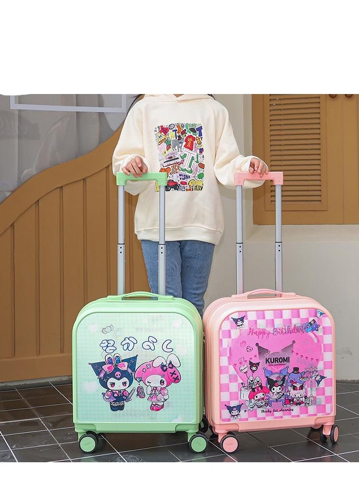 Golden Kids Luggage, 20 Inch Kids Lightweight 3D Trolley Bag, Suitcase with Cartoon Pattern, Travel Gift for Boys and Girls (Green) - Image 5