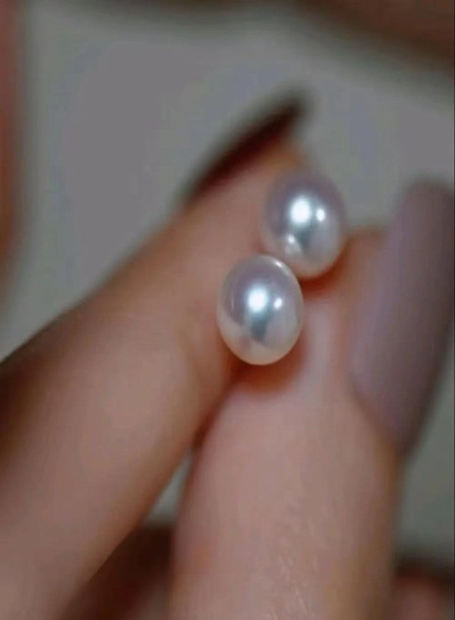 ZYALTFDC Trendy Pearl Earrings Studs for Women White Big Pearl Earrings Bridal Simulated Pearls Stud Earrings Jewelry Set for Wedding Hypoallergenic Faux Simulated Pearls for Women Ladies Birthday Christmas - Image 4