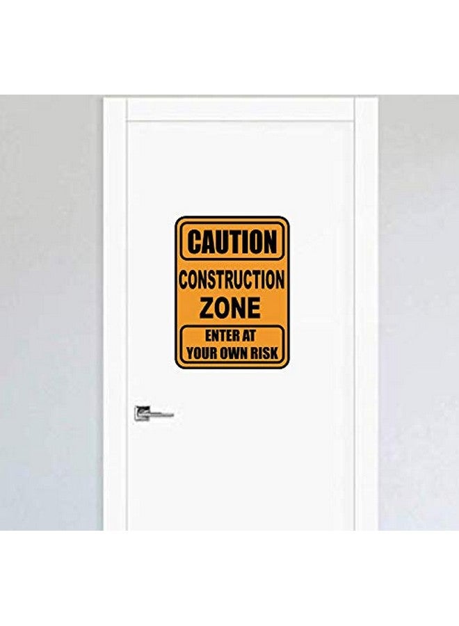 Create-A-Mural Construction Zone Sign Boys Wall Decals Wall Art Stickers for Bedroom Peel and Stick Kids Room Decor Nursery Toddler Teen Decorations Playroom Birthday Gift - Image 3