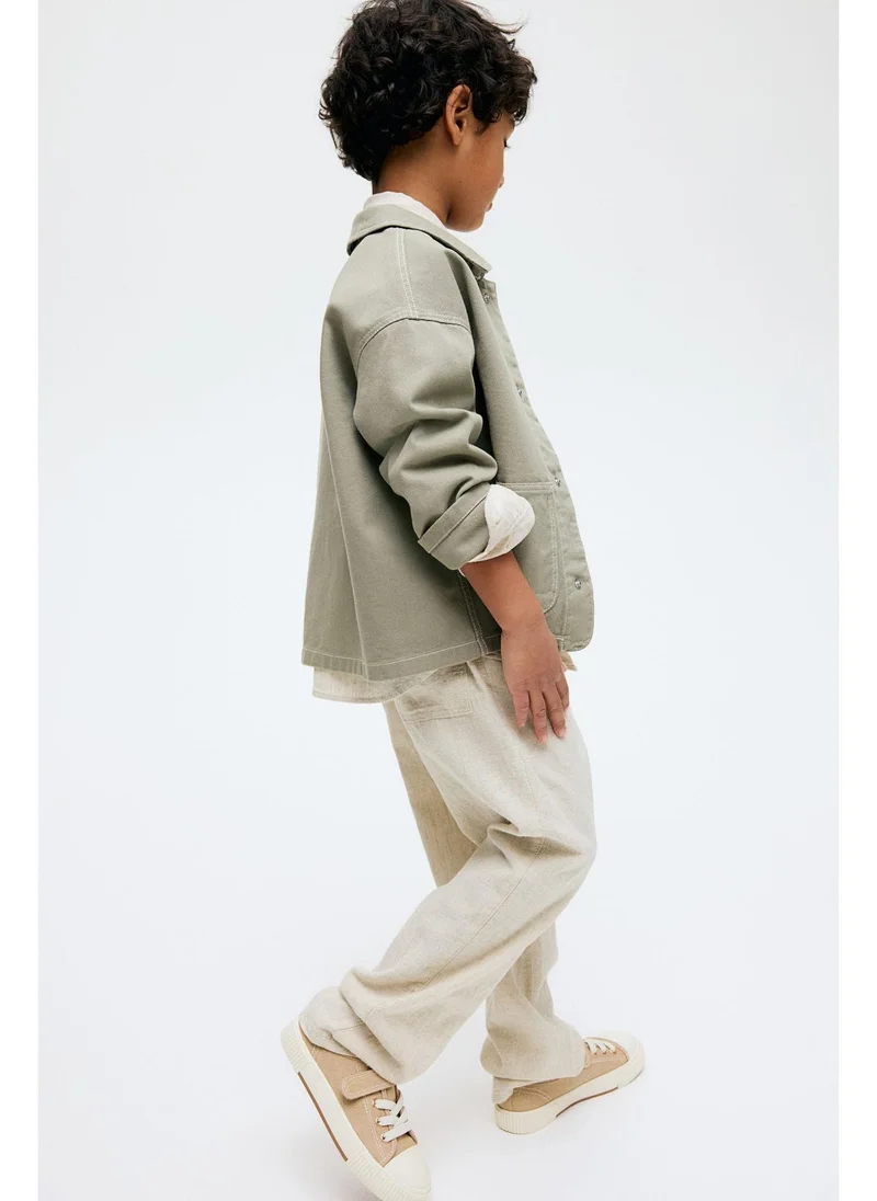 اتش اند ام Linen-blend trousers