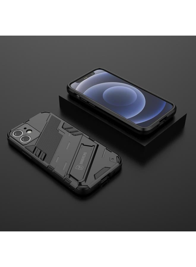 S-TOP Case For iPhone 12 mini Punk Armor 2 in 1 PC + TPU Shockproof Case with Invisible Holder - Image 2
