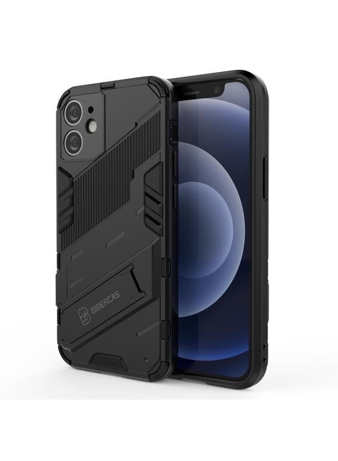 S-TOP Case For iPhone 12 mini Punk Armor 2 in 1 PC + TPU Shockproof Case with Invisible Holder - Image 1