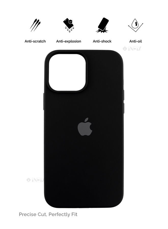 INEIX Logo Compatible Silicone Case Cover For Apple iPhone 13 Pro Max Black - Image 2