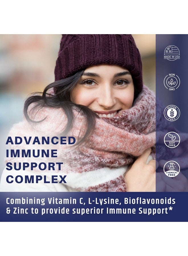 AgeImmune Vitamin C 1000mg Complex with L-Lysine 500mg, Zinc 12mg, Bioflavonoids 300mg. Doctor Formulated Magnesium Stearate Free Supplements for Healthy Immune System Support.(1) - Image 2