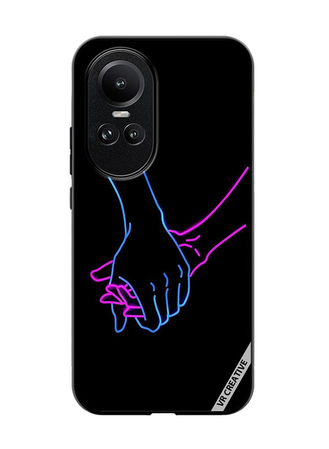 VR CREATIVE Protective Case Cover For Oppo Reno 10 Hands Design Multicolour - Image 1
