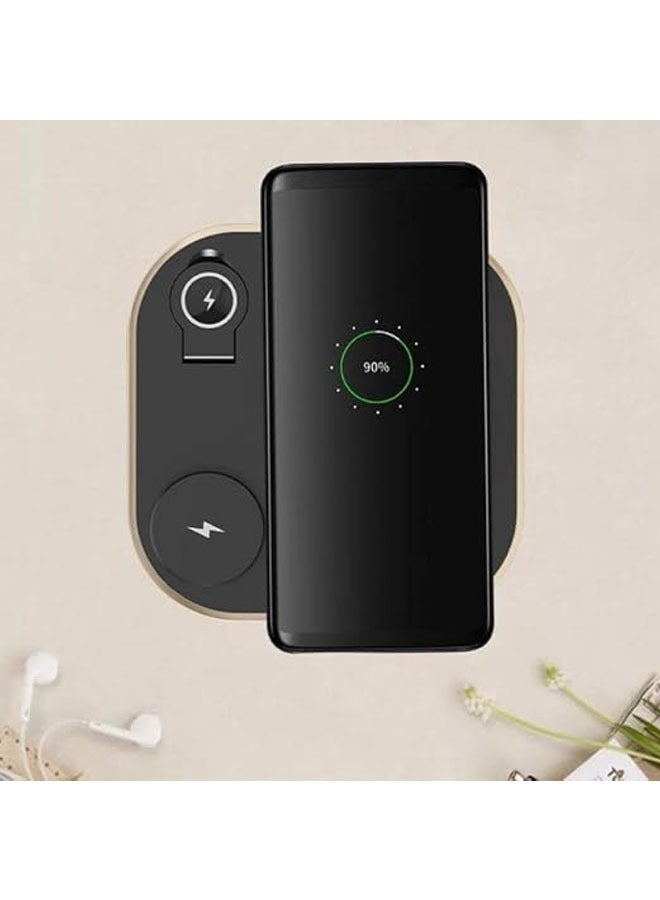 General Wireless Charger, 15w 3-in-1 Fast Wireless Charger Stand, Compatible with iPhone Watch Headphones (Other Headphones that Support Wireless Charging)  - Image 3