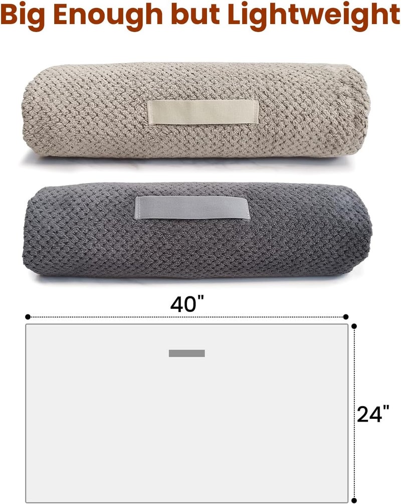 Long absorbent quick-drying anti-frizz microfiber curly hair cap (gray) - Image 4