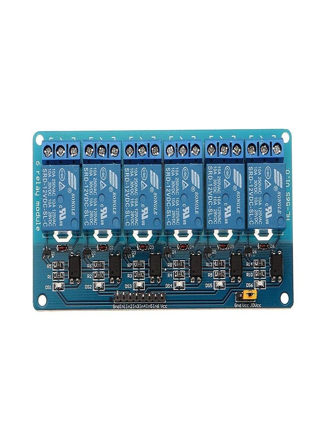 REES52 6 Channel 12V Relay Module Low Level Trigger With Optocoupler Isolation - 12V 6 Channel Relay Module - Image 5