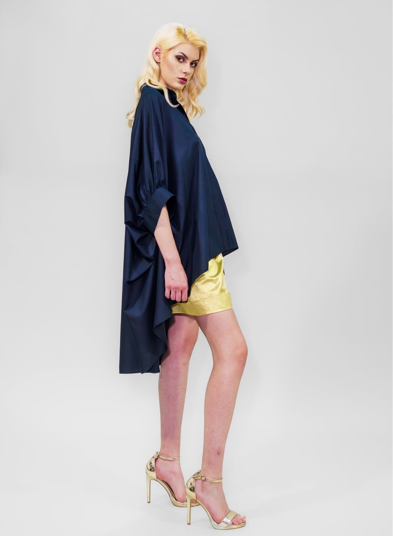 BITOLIA GALLERY Black Poplin Tunic Butterfly Sleeve  - Image 3